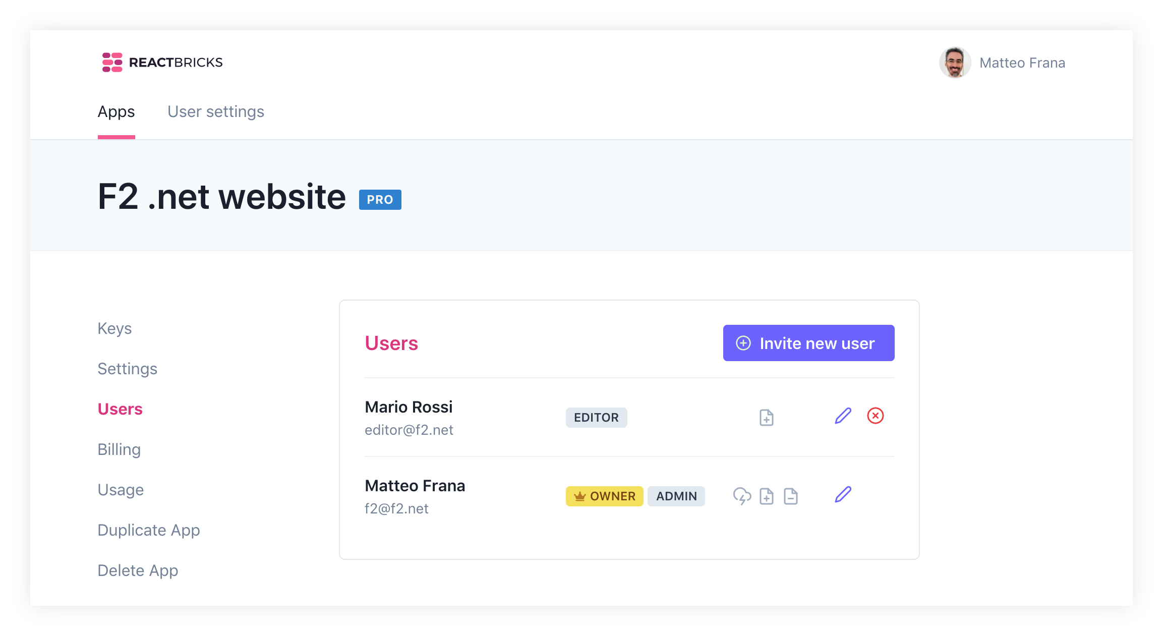 Dashboard App Users